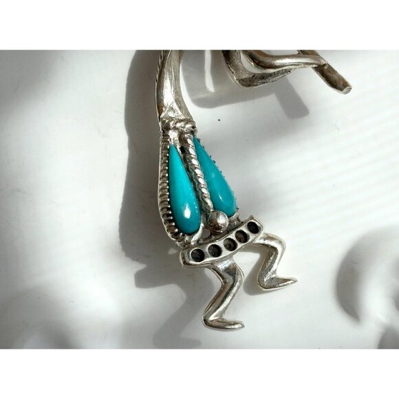 Sterling Silver Kokopelli Fertility Deity Native American Vintage Pendant - Picture 5 of 10